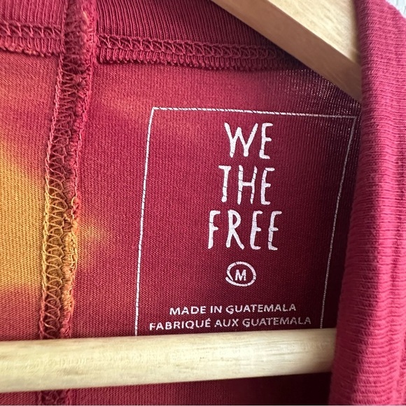 Free People T-Shirt Long Sleeve Tie Dye Fall Cotton Boho Hippie Size Medium - Picture 5 of 7